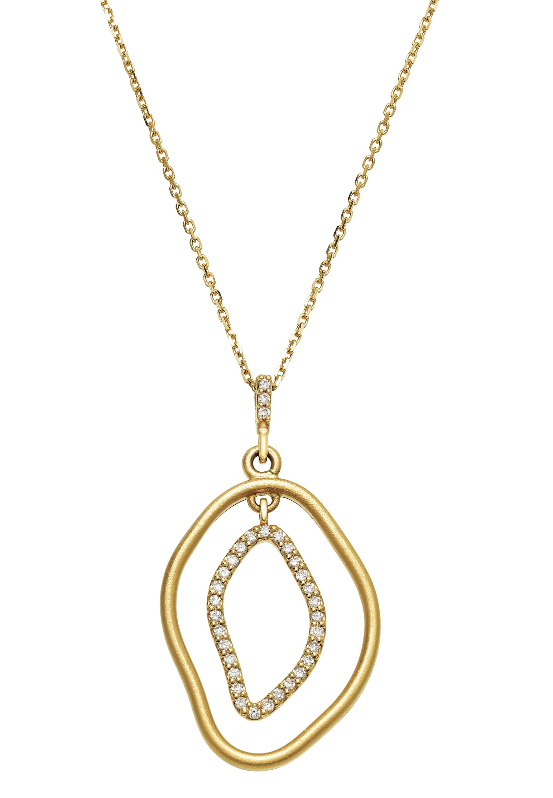 14K Yellow 1/6 CTW Natural Diamond Open Silhouette 18 Necklace