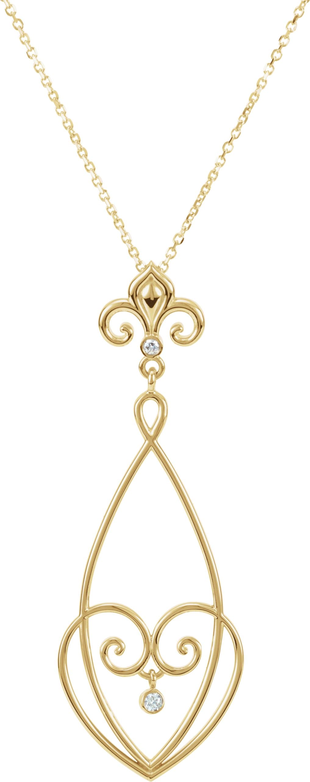 14K Yellow .05 CTW Natural Diamond 18 Necklace
