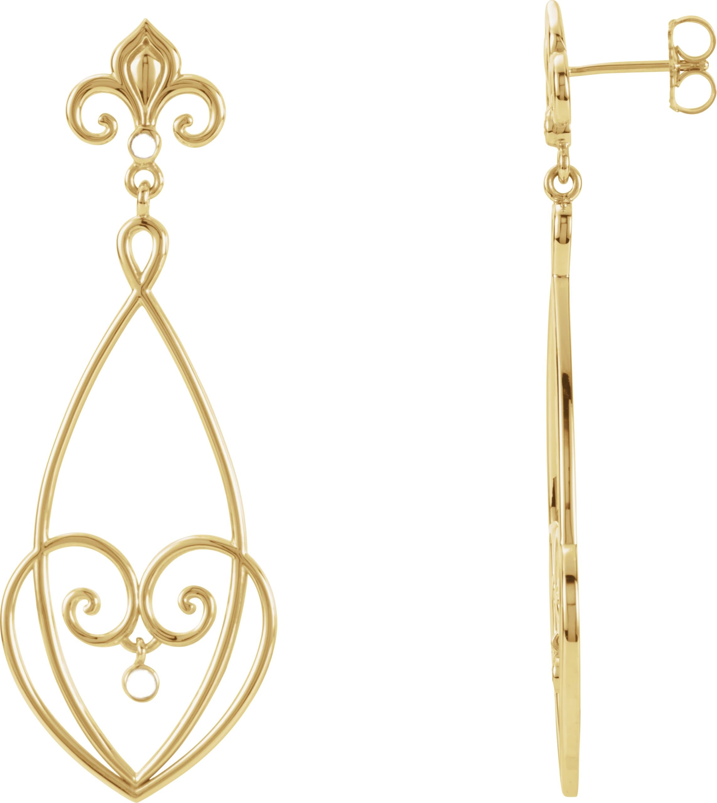 Fleur-de-lis Earrings view 2