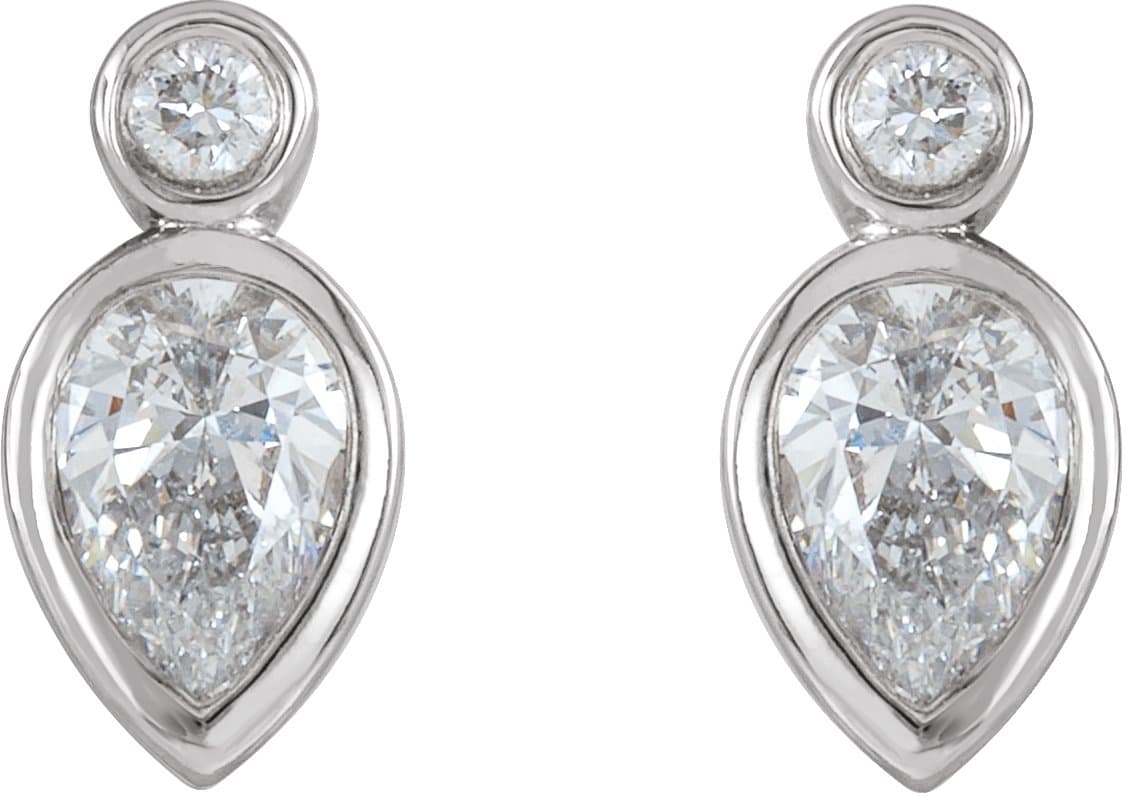 Bezel-Set Earrings view 2