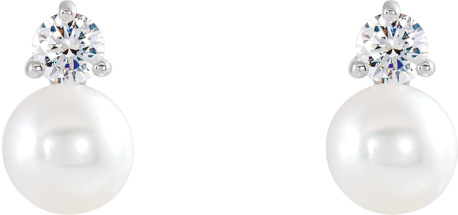 Accented Pearl Earrings view 2