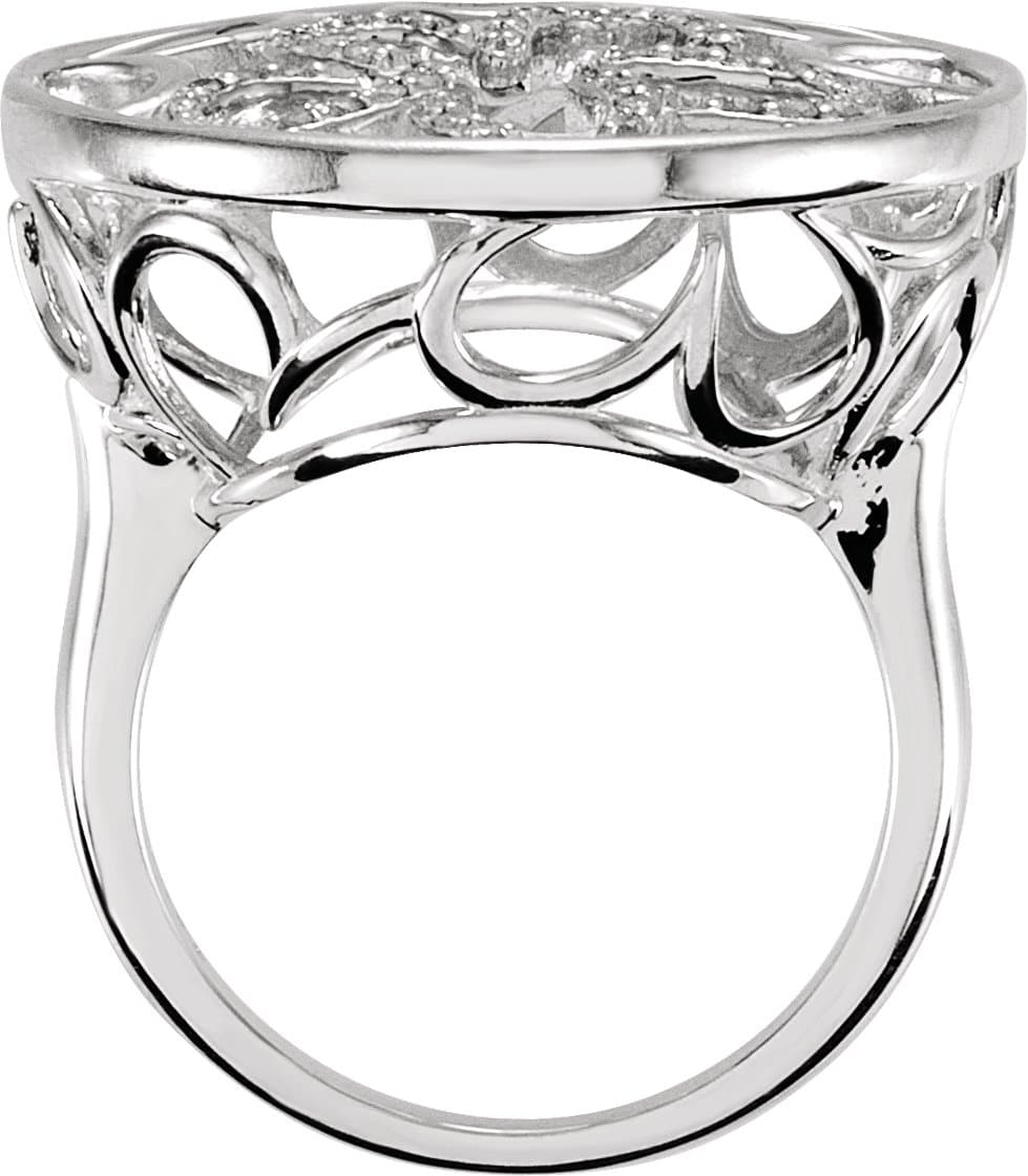 Accented Floral Ring view 2