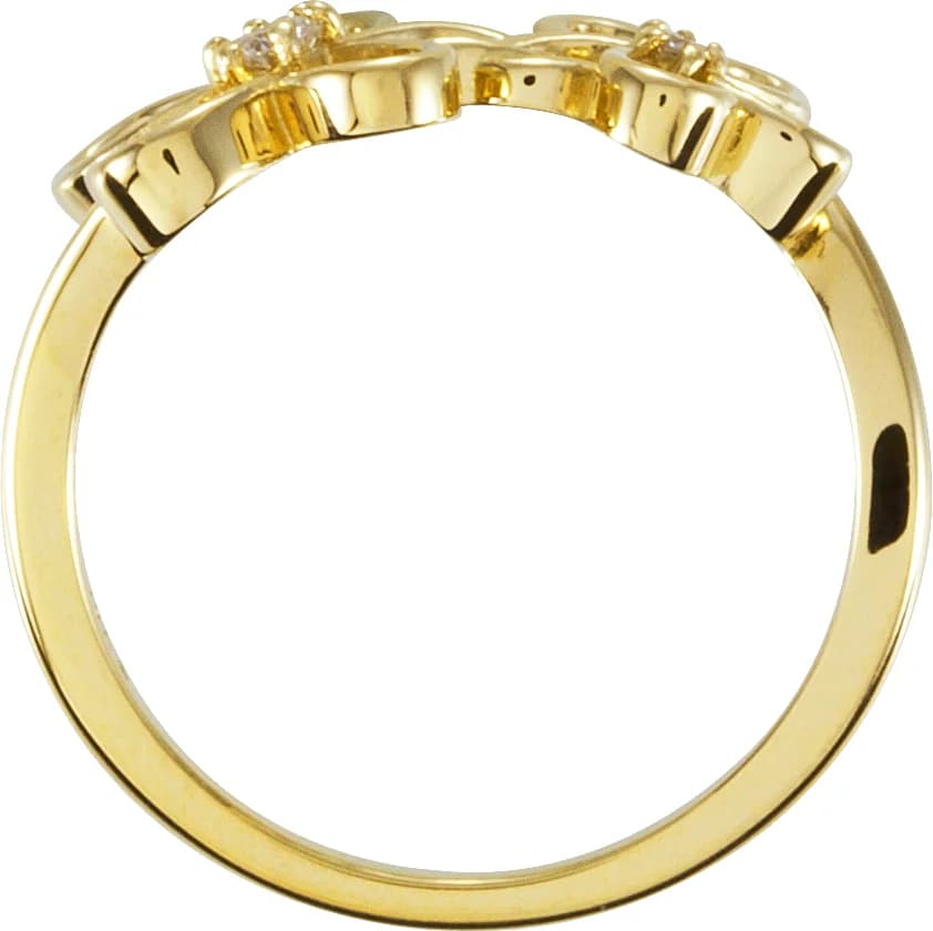 Accented Floral Ring, view 3