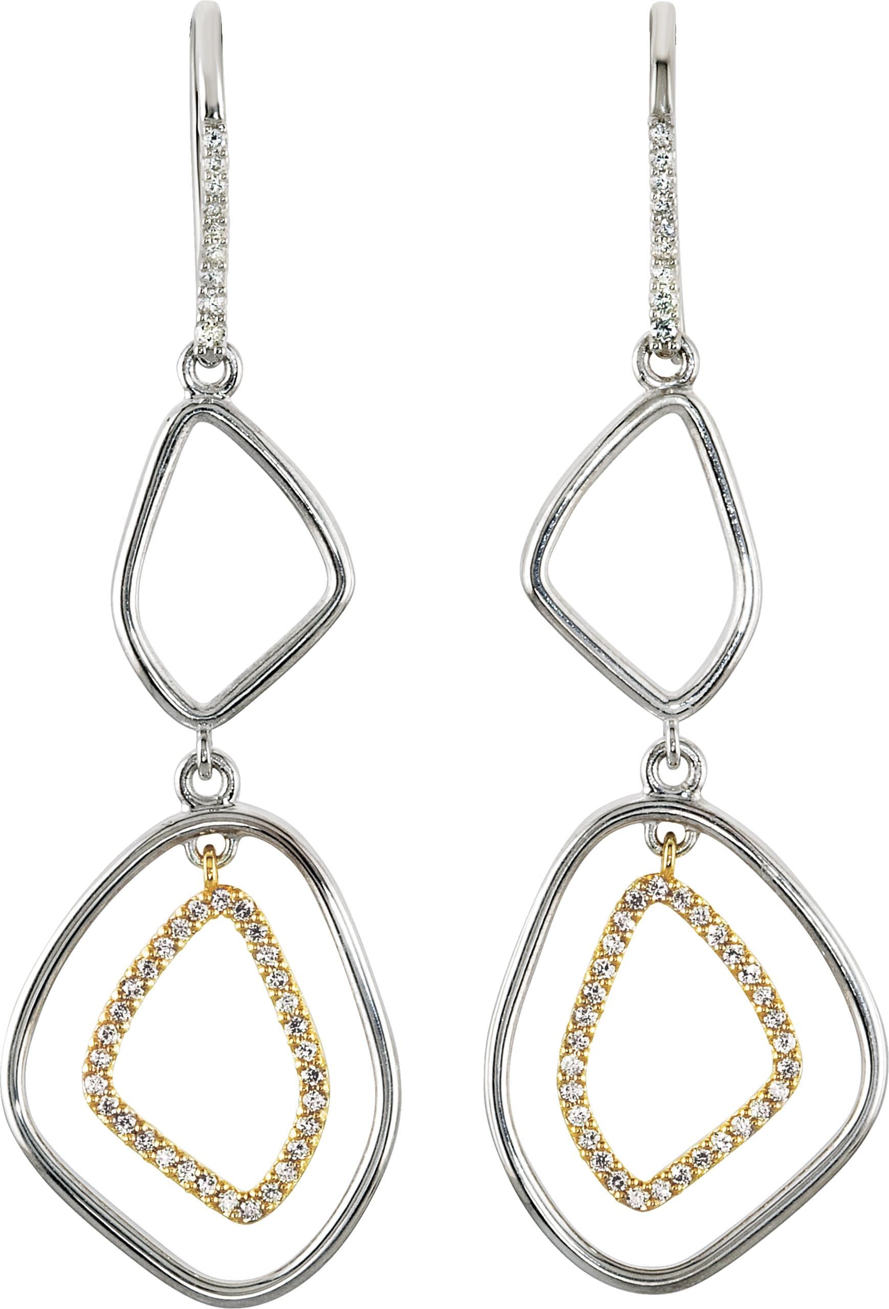 Open Silhouette Dangle Earrings view 2