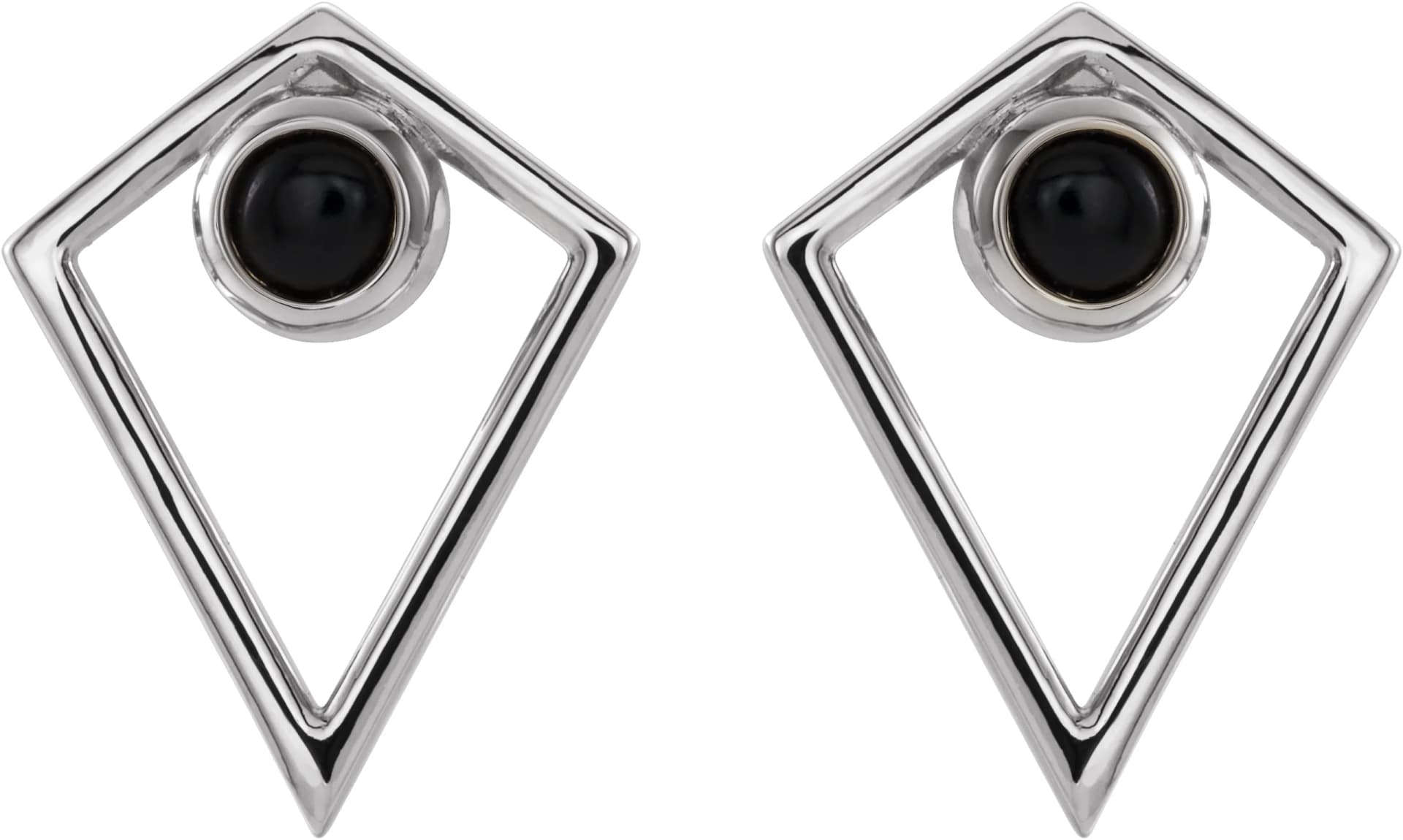 Cabochon Pyramid Earrings, view 3