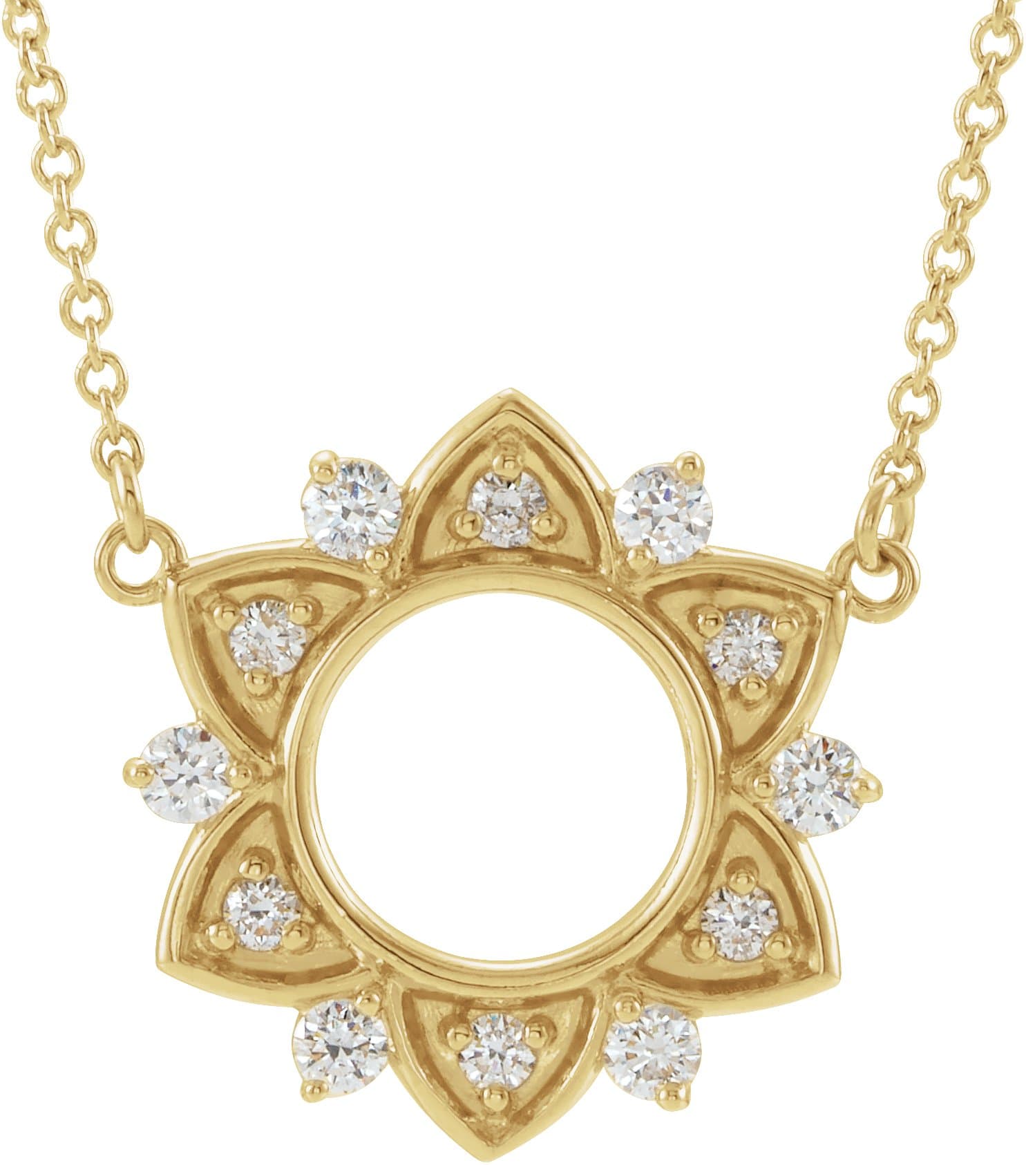 14K Rose 1/4 CTW Natural Diamond 16 Necklace