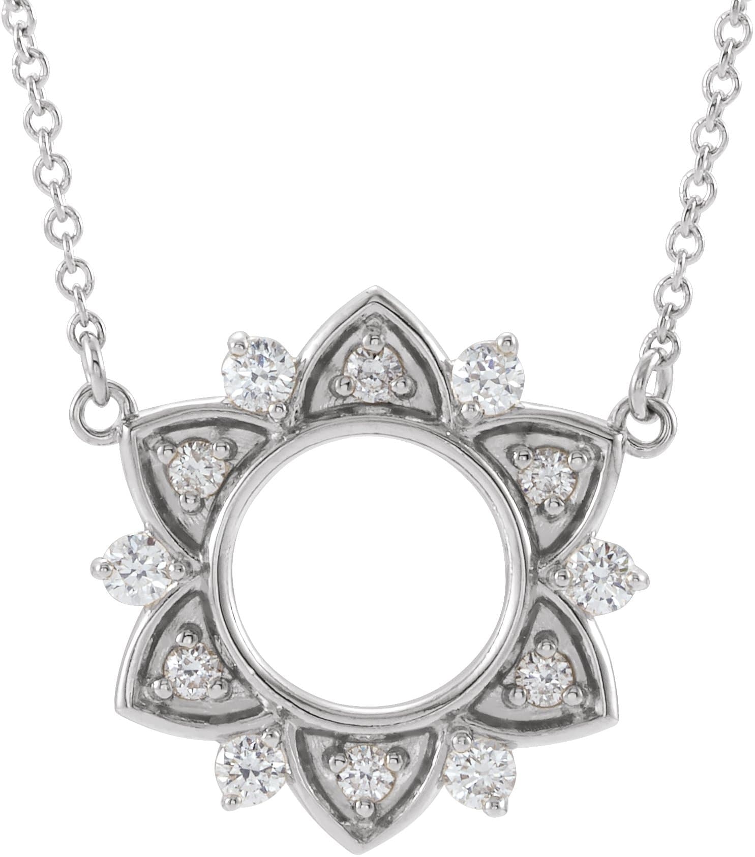 14K Rose 1/4 CTW Natural Diamond 16 Necklace