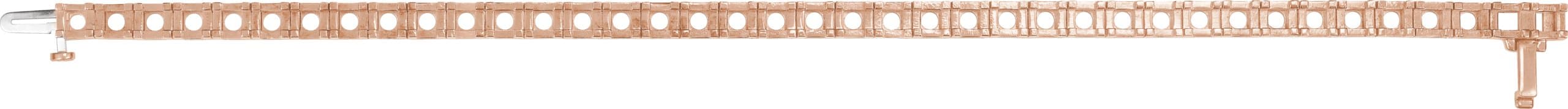 14K Rose Gold 4.3 mm Round Line 7 1/4" Bracelet Mounting