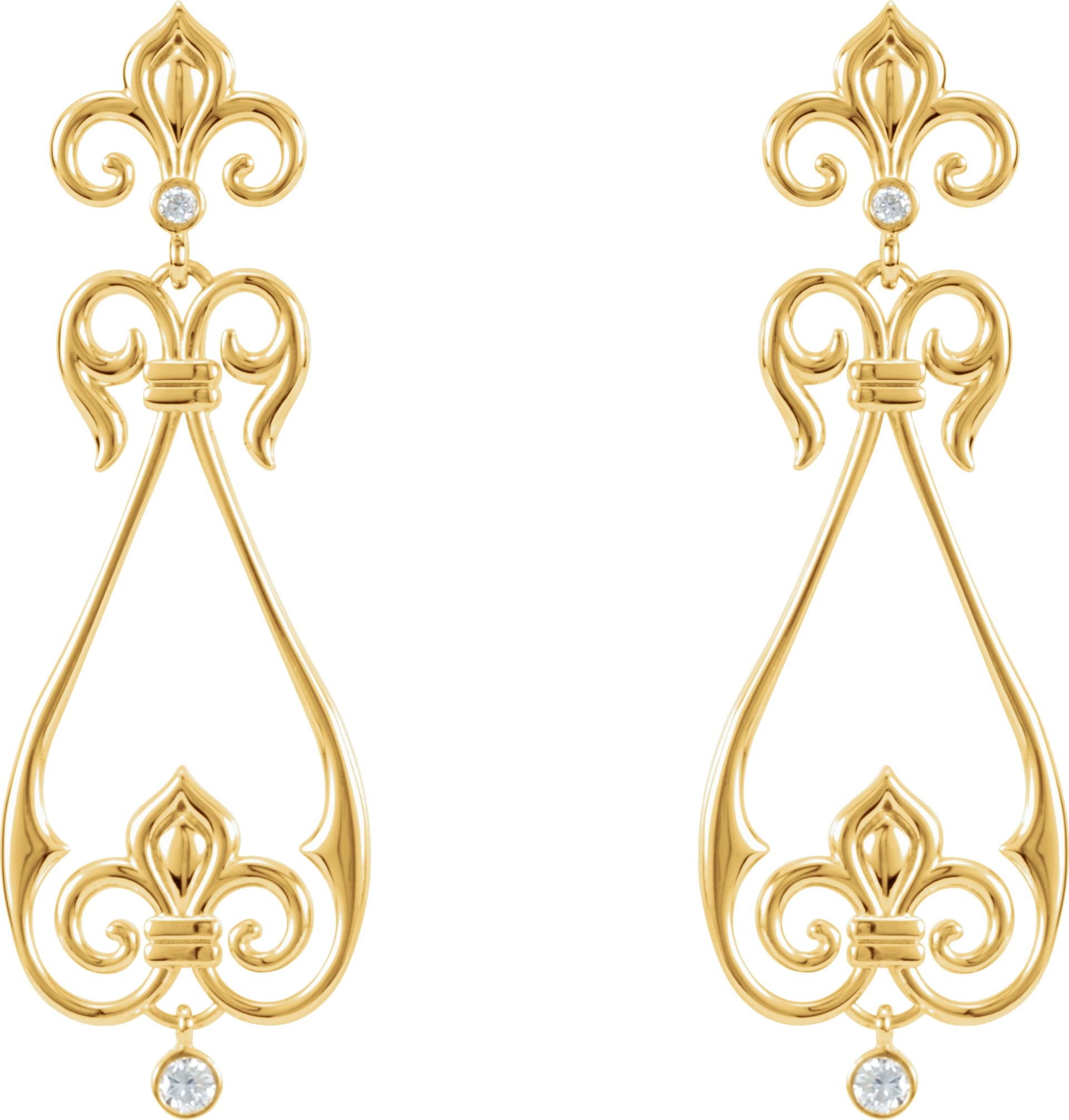 Fleur-de-lis Earrings view 2