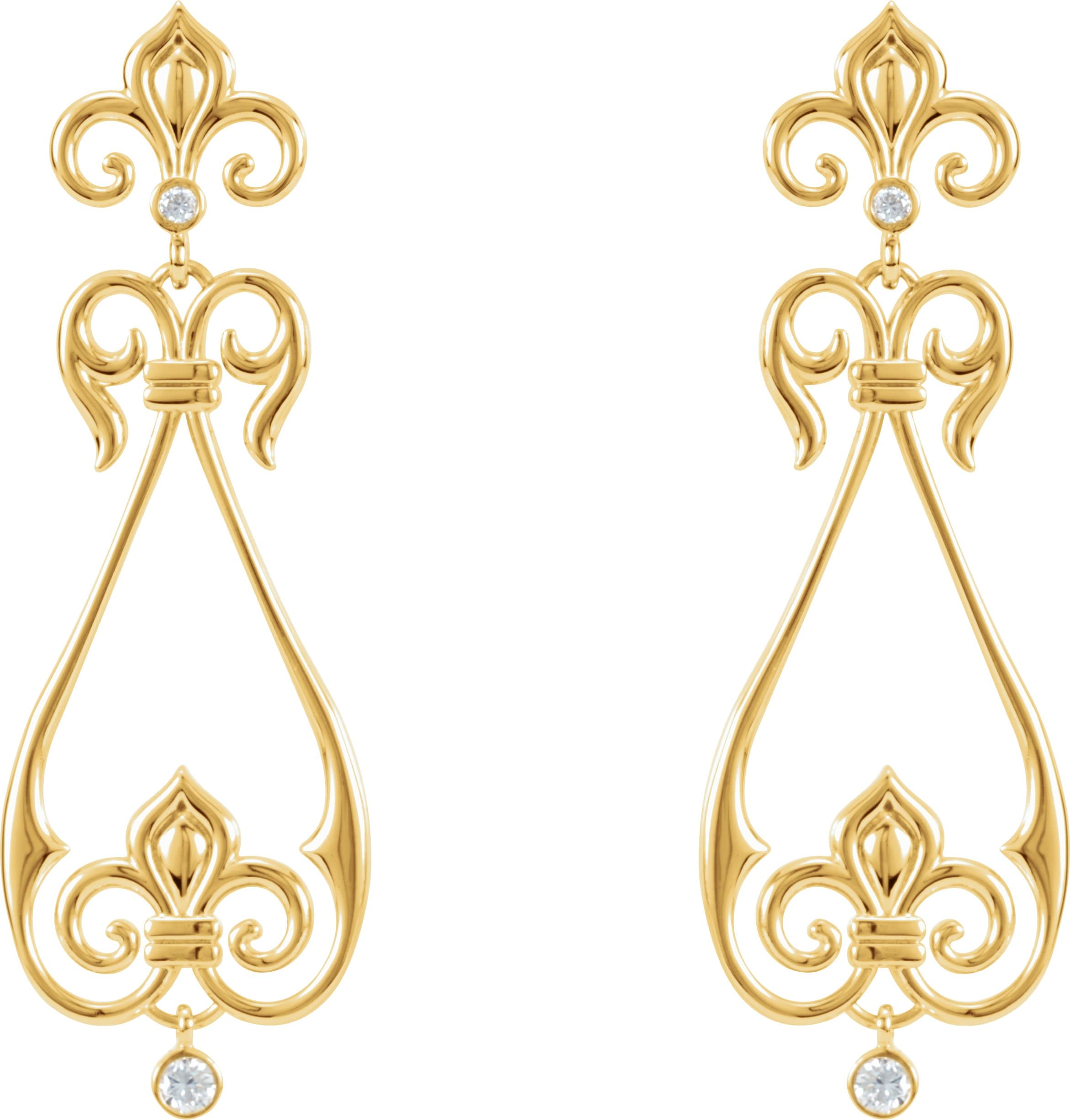 Fleur-de-lis Earrings view 2