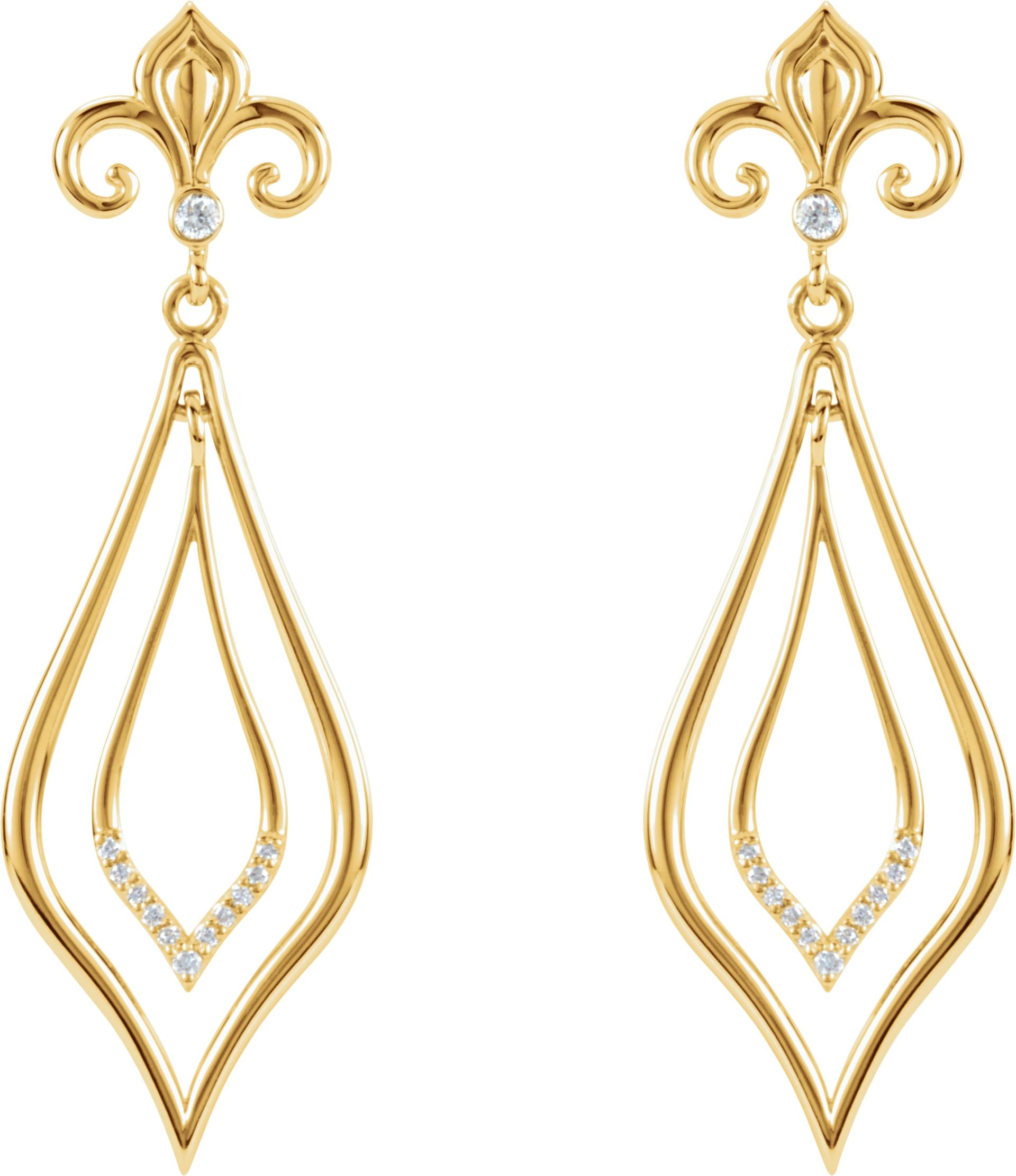 Fleur-de-lis Earrings view 2