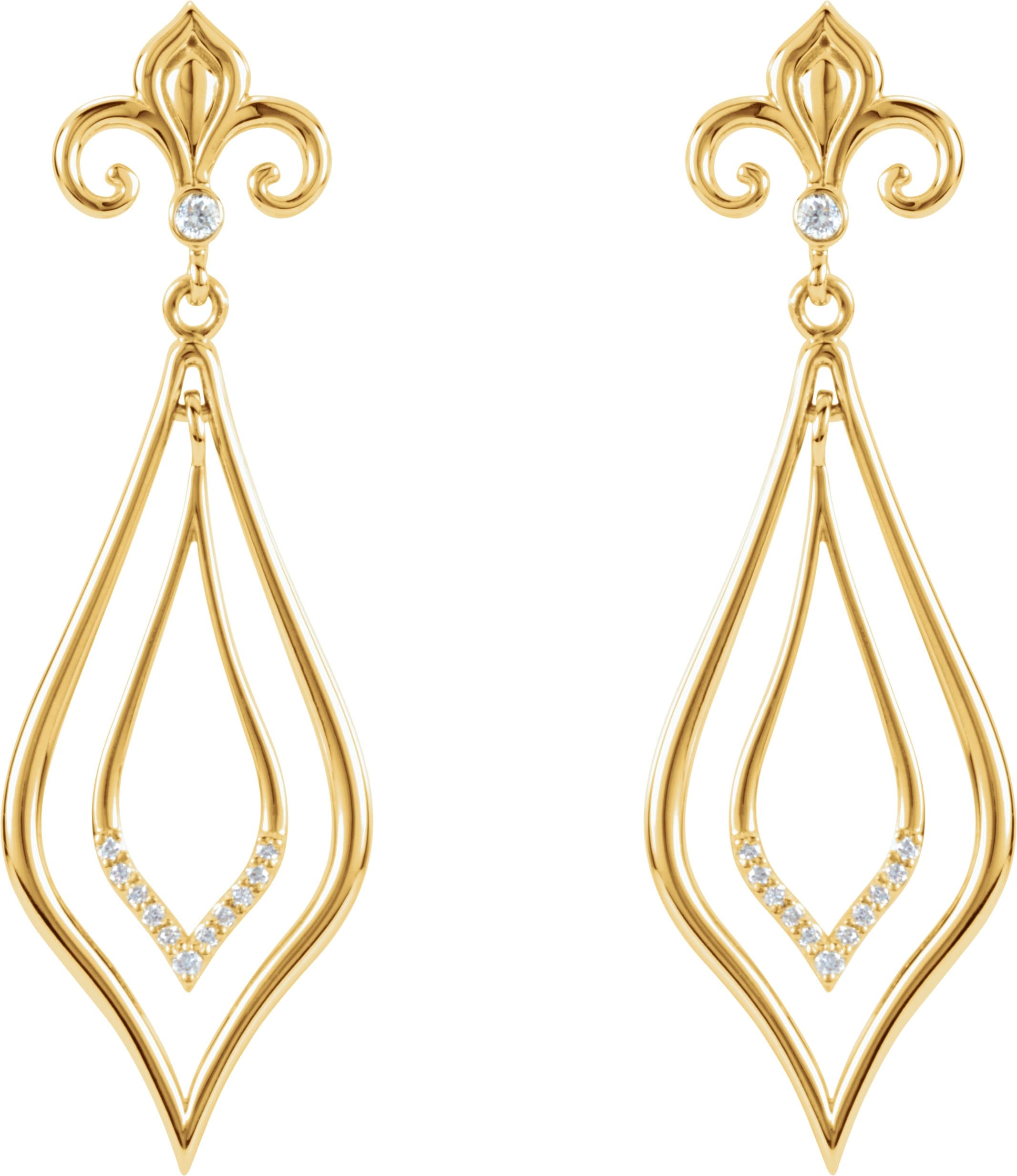 Fleur-de-lis Earrings view 2