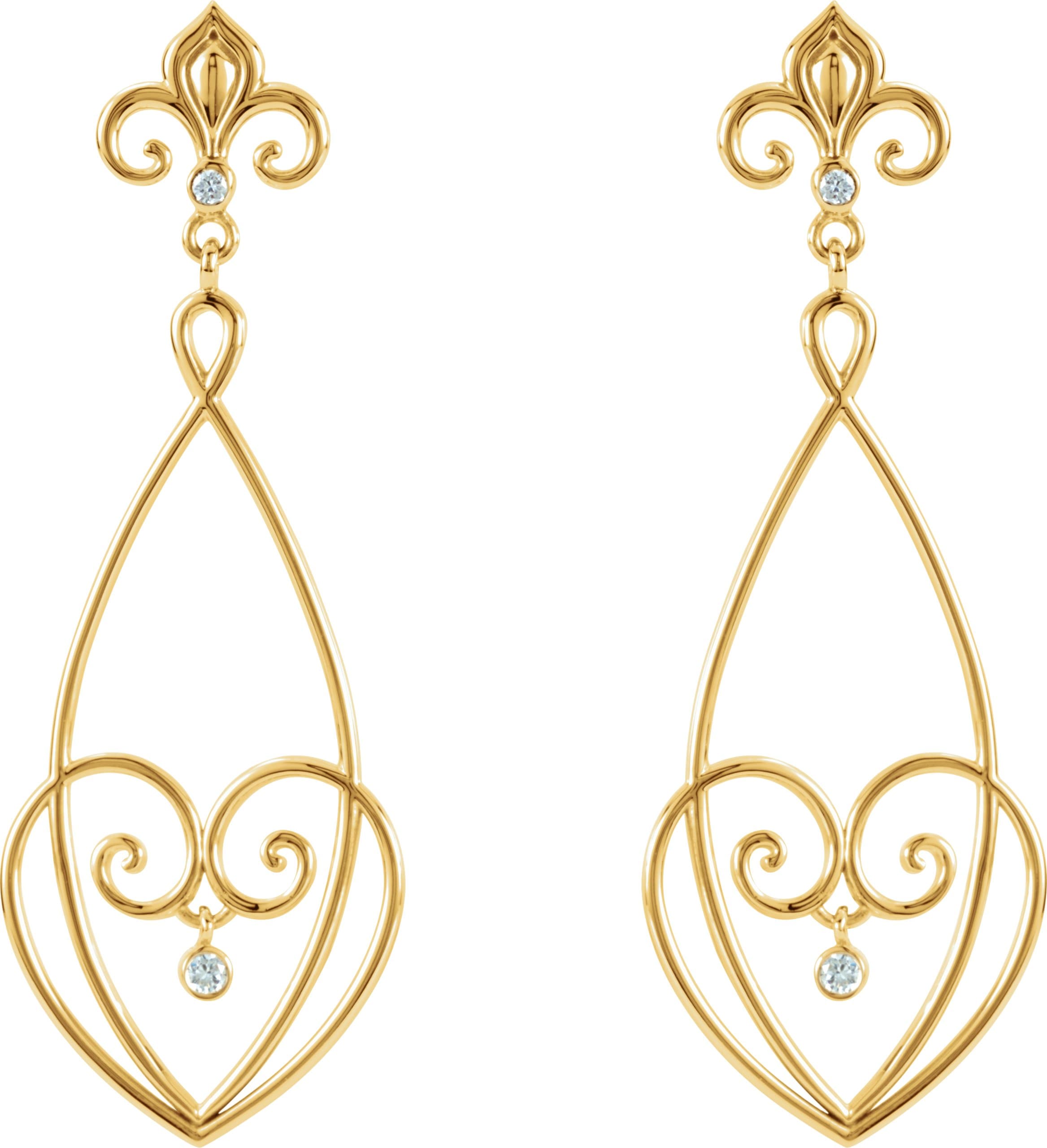 Fleur-de-lis Earrings view 3