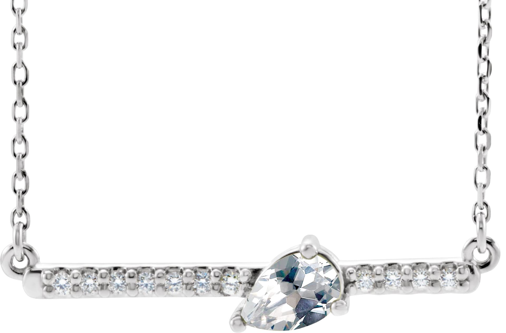 14K White Gold 1/3 CTW Natural Diamond 18" Necklace
