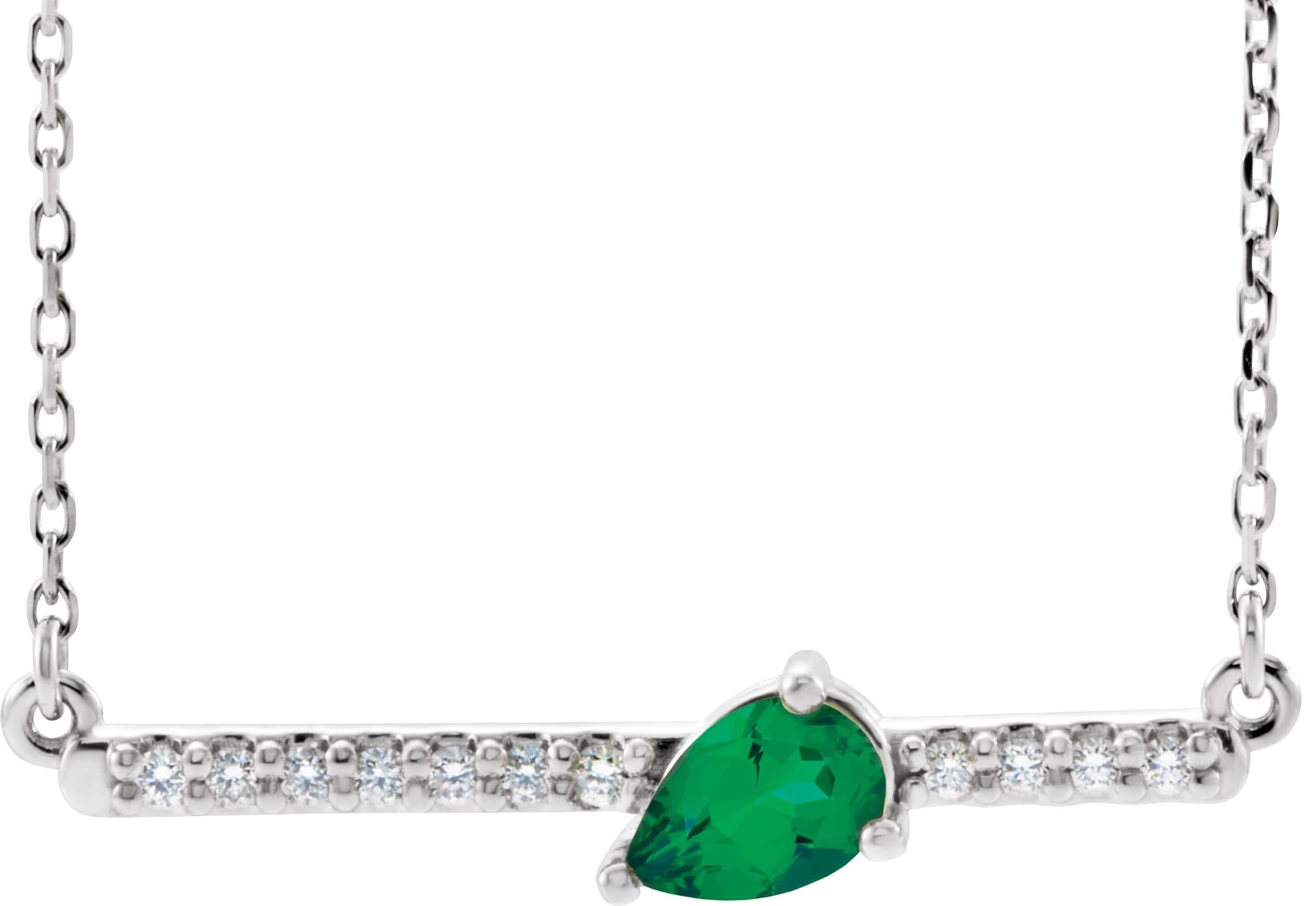 14K White Gold 1/3 CTW Natural Diamond 18" Necklace