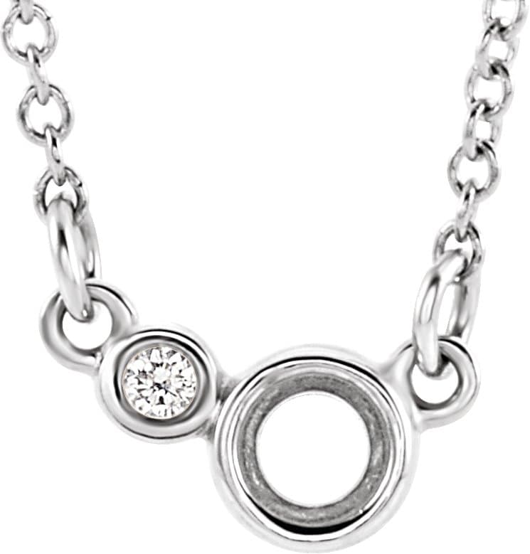Accented Bezel-Set Necklace or Center    view 1