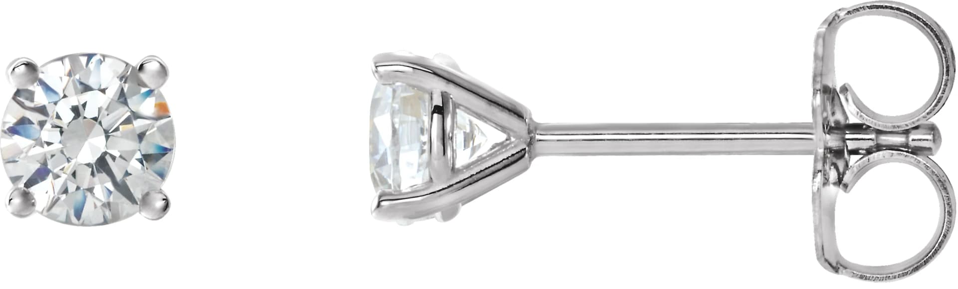 Round 4-Prong Stud Earrings