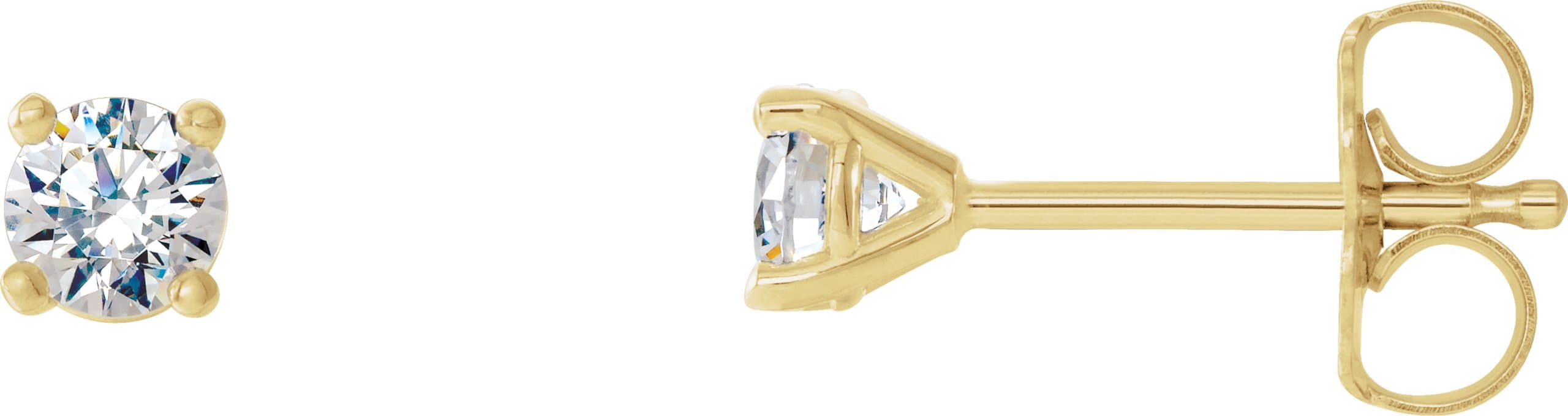 14K Rose 1 1/2 CTW Lab-Grown Diamond 4-Prong Stud Earrings