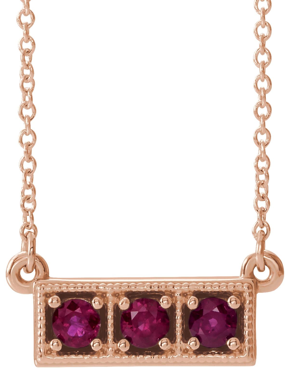 14K Rose Gold 1/4 CTW Natural Diamond Necklace Center