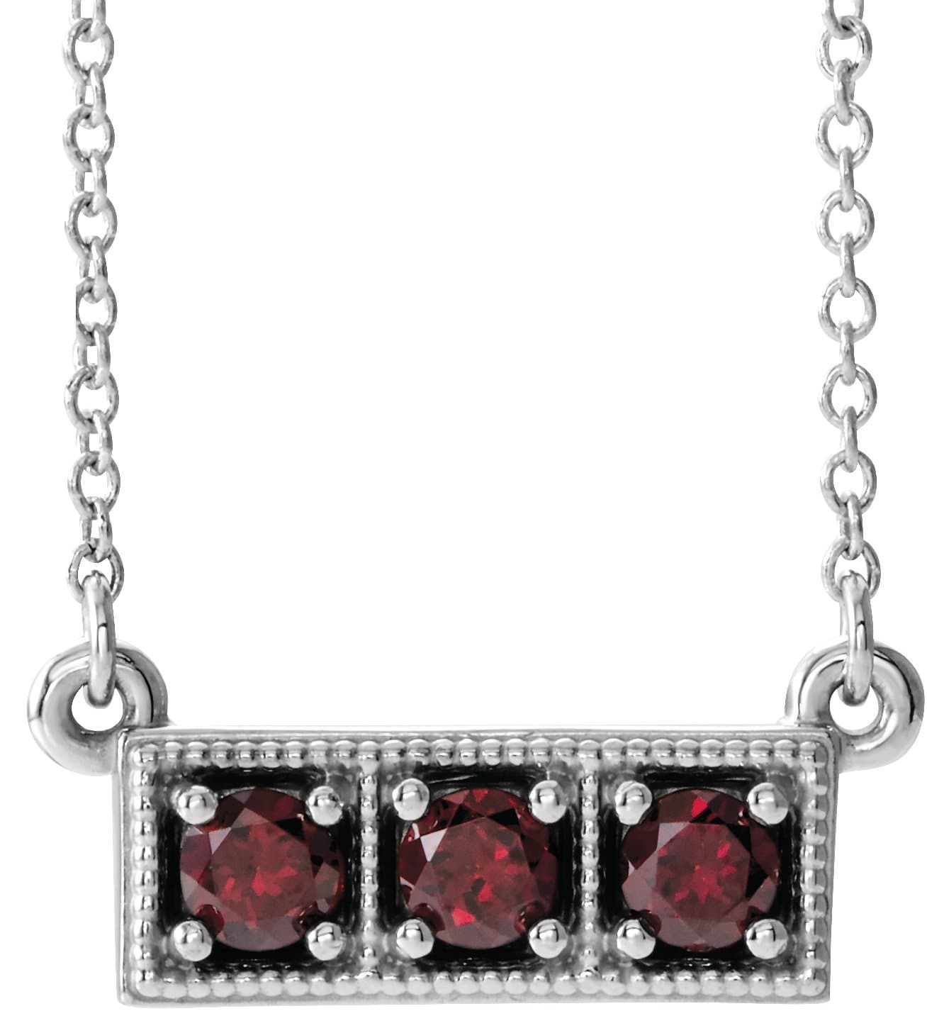 Three-Stone Bar Necklace or Center  view 1