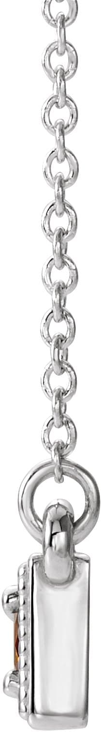 Three-Stone Bar Necklace or Center view 2