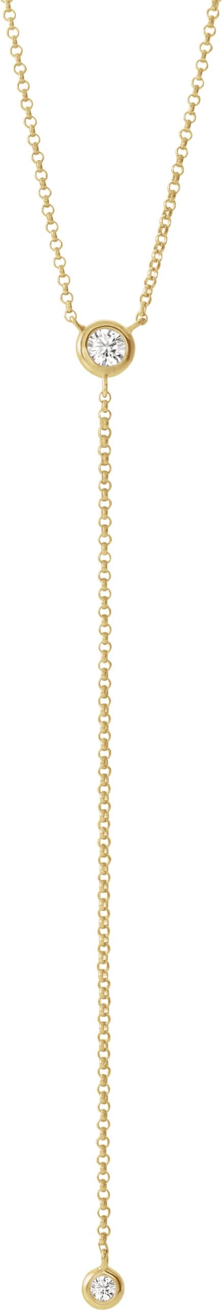 14K Rose 1/5 CTW Natural Diamond Bar 15-17 Y Necklace