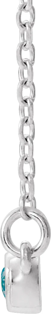 Bezel-Set Bar Necklace, view 3