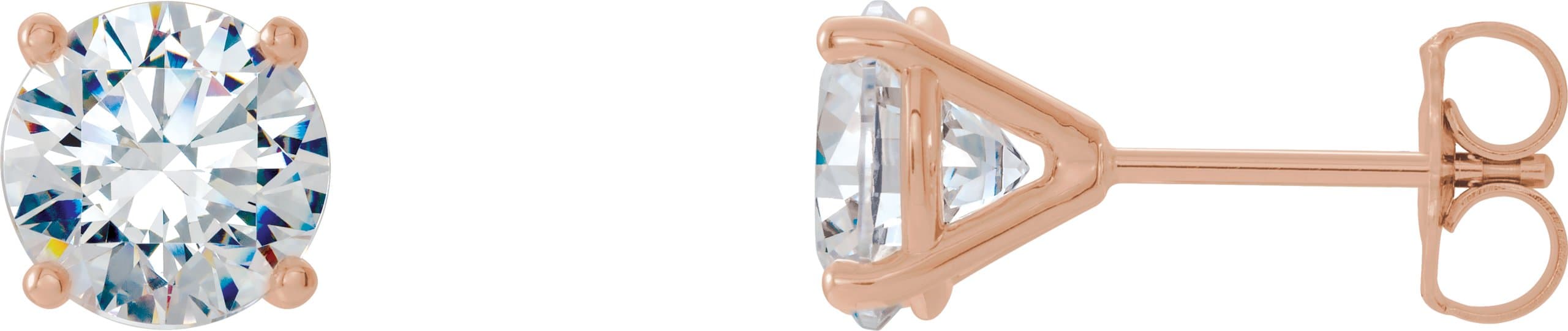 14K Rose 1 1/2 CTW Natural Diamond Cocktail-Style Earrings