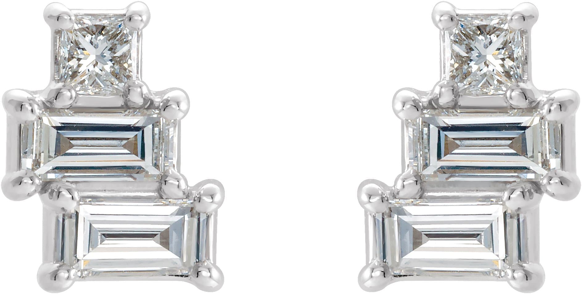 Geometric Cluster Earrings view 2