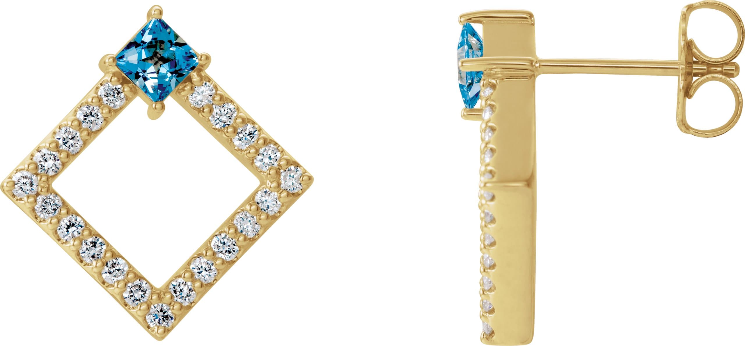 14K Rose 5/8 CTW Natural Diamond Earrings