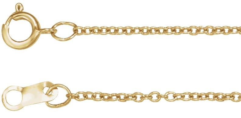 10K Yellow 1 mm Adjustable Cable 16-18  Chain