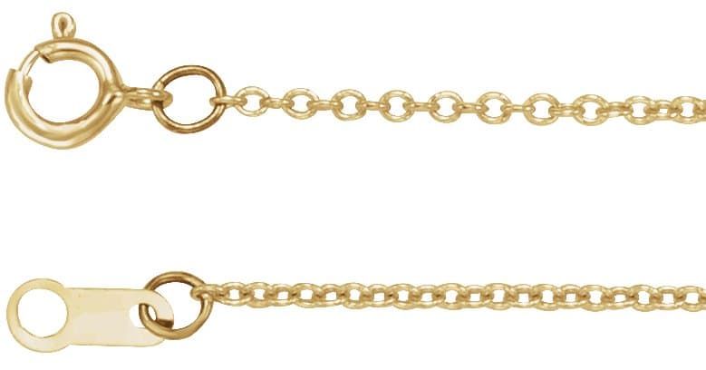 10K Yellow 1 mm Adjustable Cable 16-18  Chain