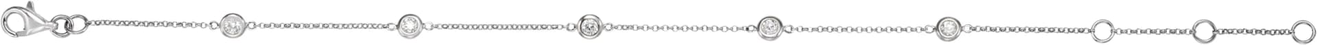 Bezel-Set Station Bracelet, view 3
