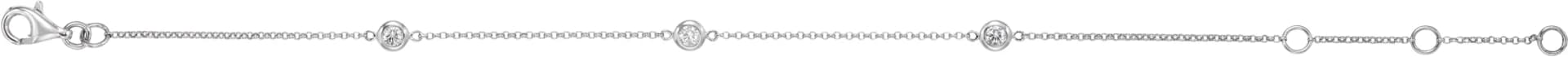 Bezel-Set Station Bracelet, view 3