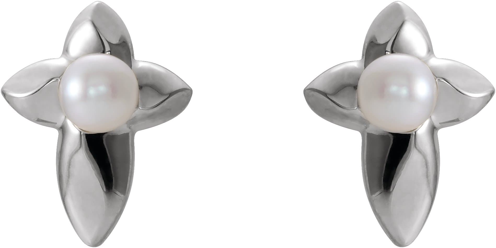 Pearl Cross Earrings view 2