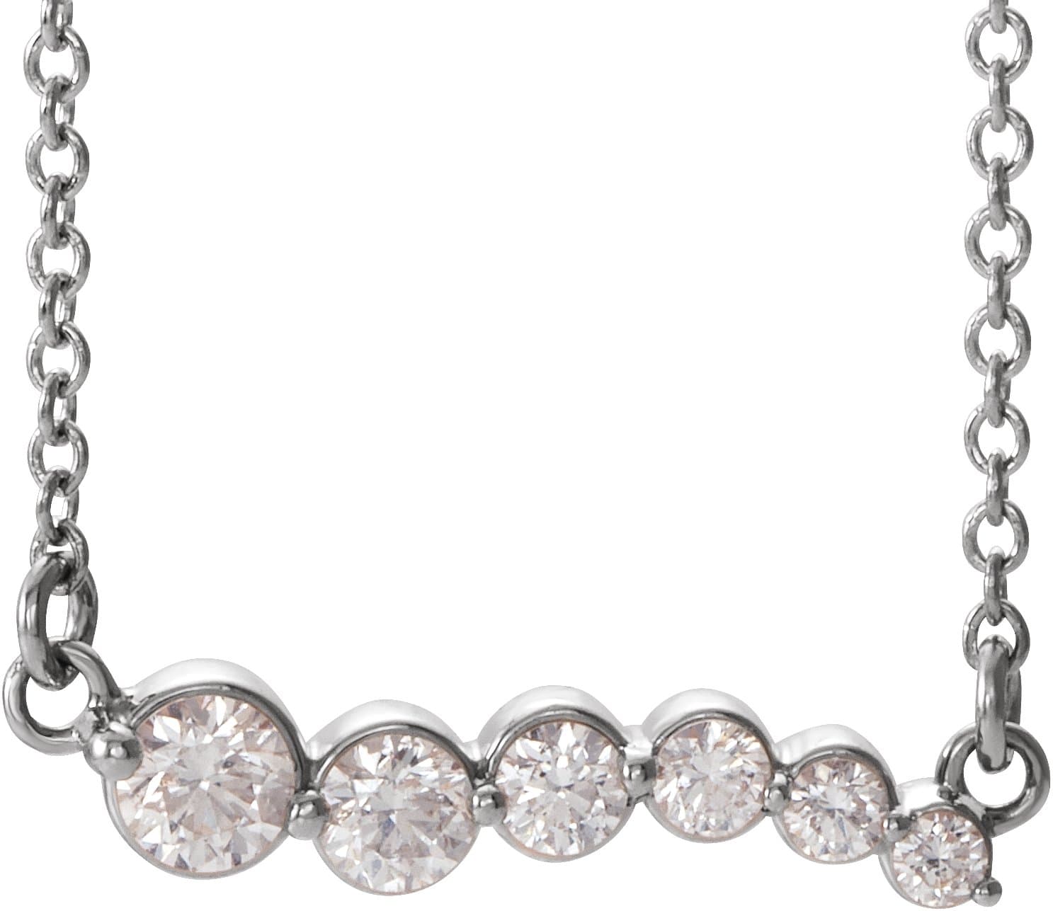 14K Rose 1/4 CTW Natural Diamond Graduated 18 Necklace