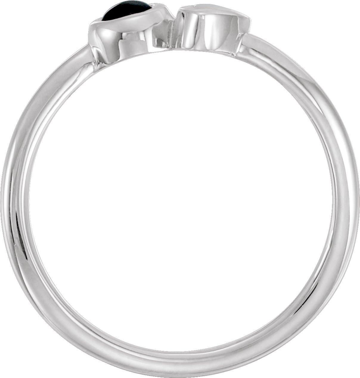 Two-Stone Bezel-Set Ring view 2