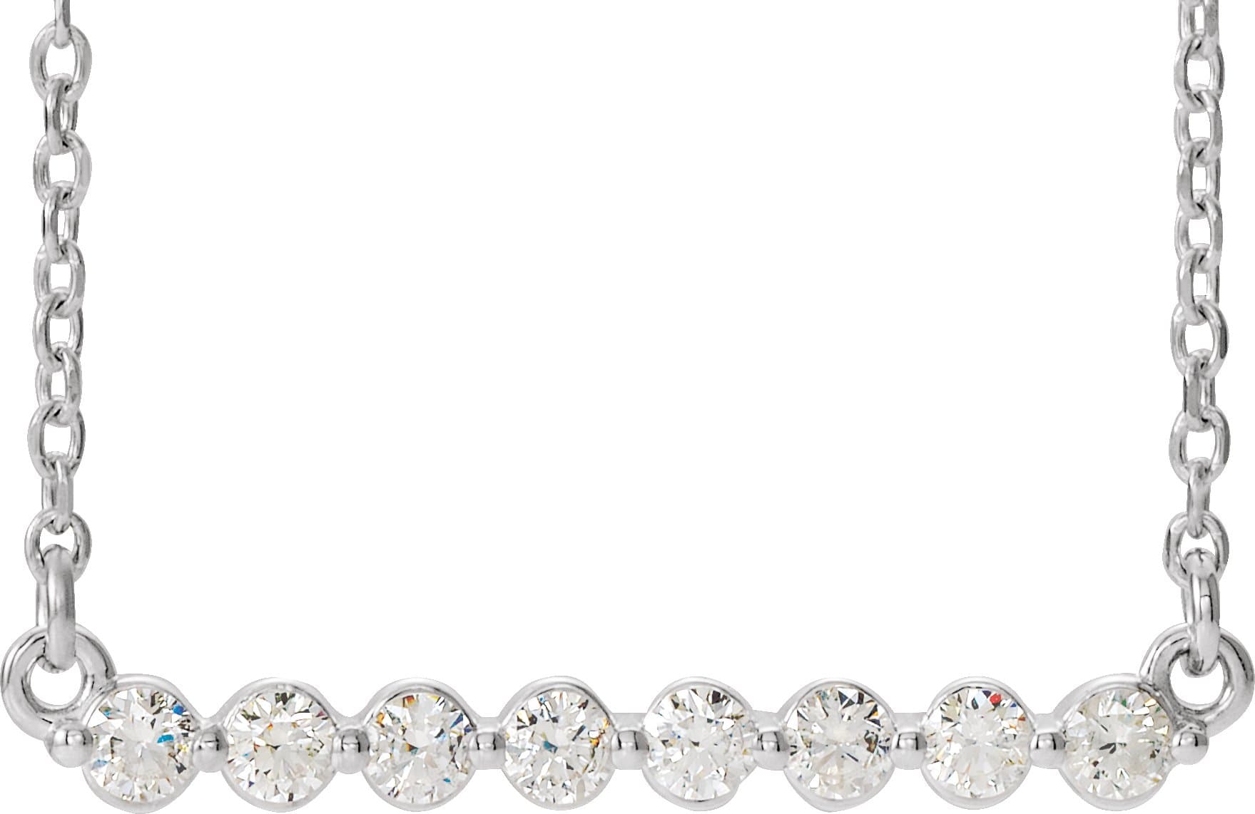 14K Rose 1/4 CTW Lab-Grown Diamond Bar 18 Necklace