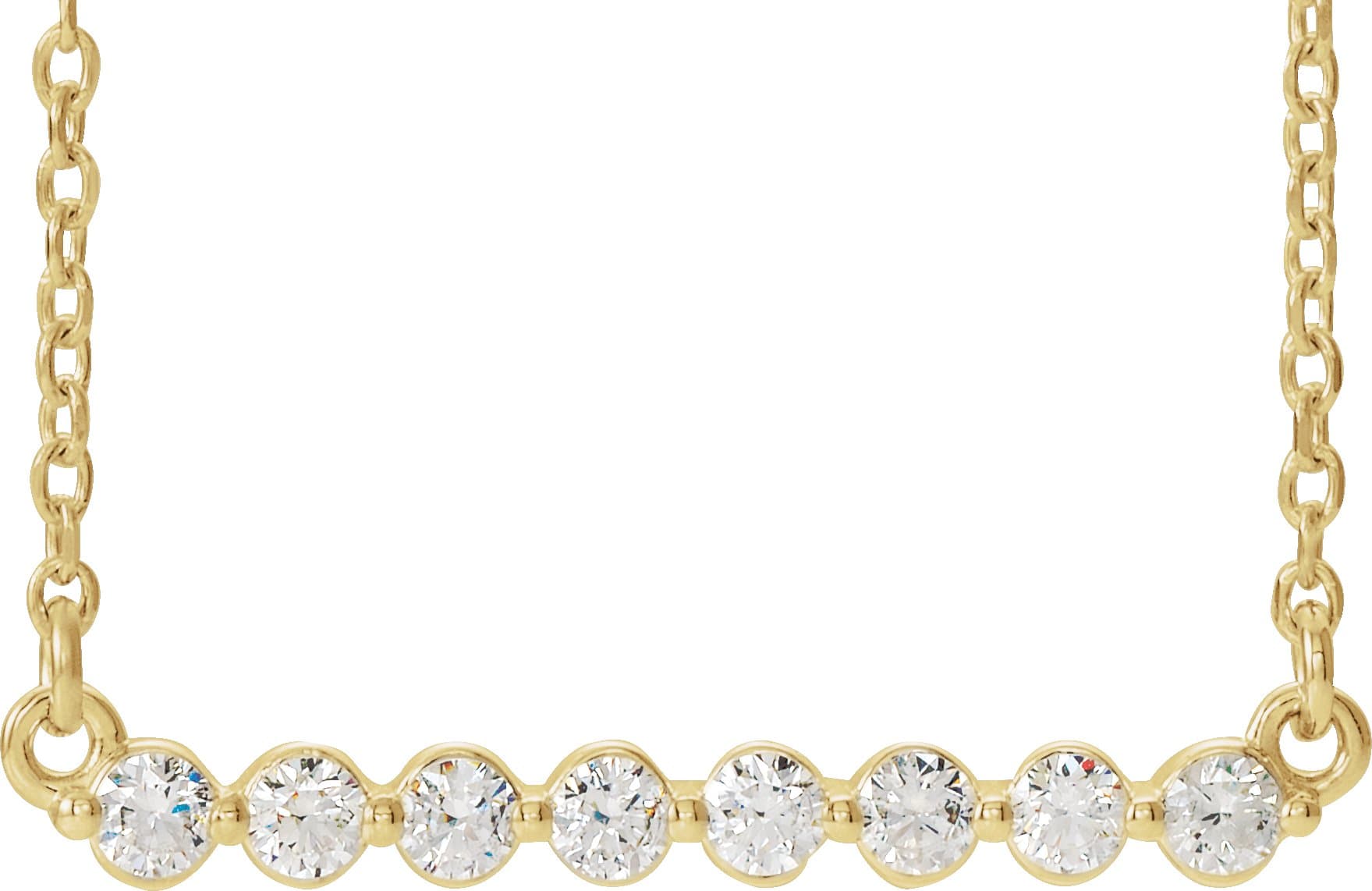 14K Rose 1/4 CTW Lab-Grown Diamond Bar 18 Necklace