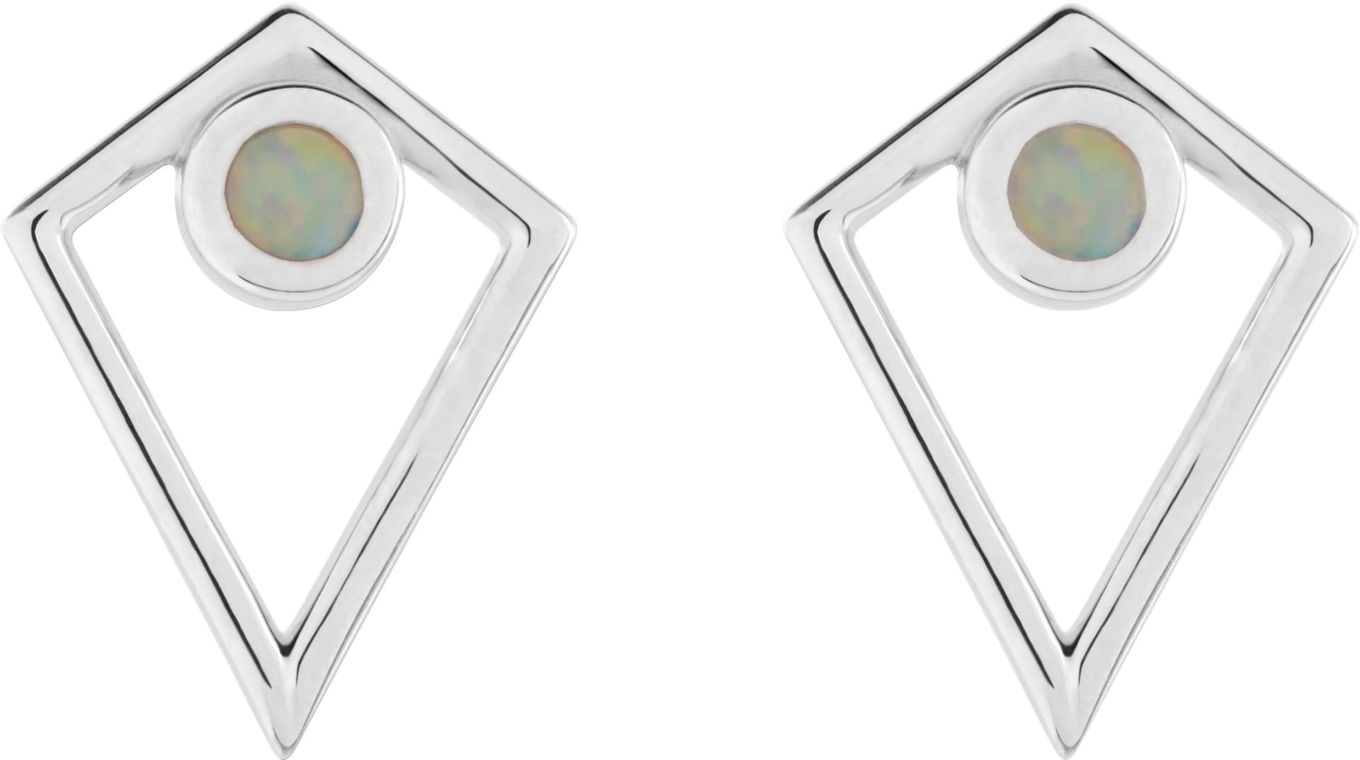 Cabochon Pyramid Earrings view 2