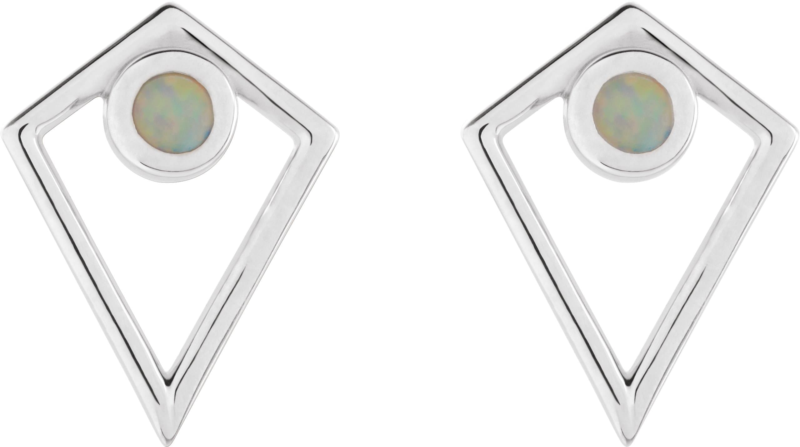 Cabochon Pyramid Earrings view 2