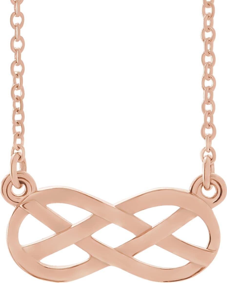 14K Rose Infinity-Inspired 18" Necklace