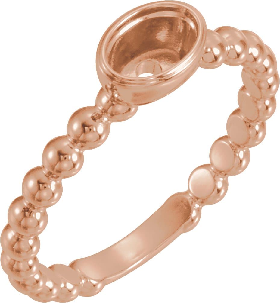 14K Rose .05 CTW Natural Diamond Family Stackable Ring