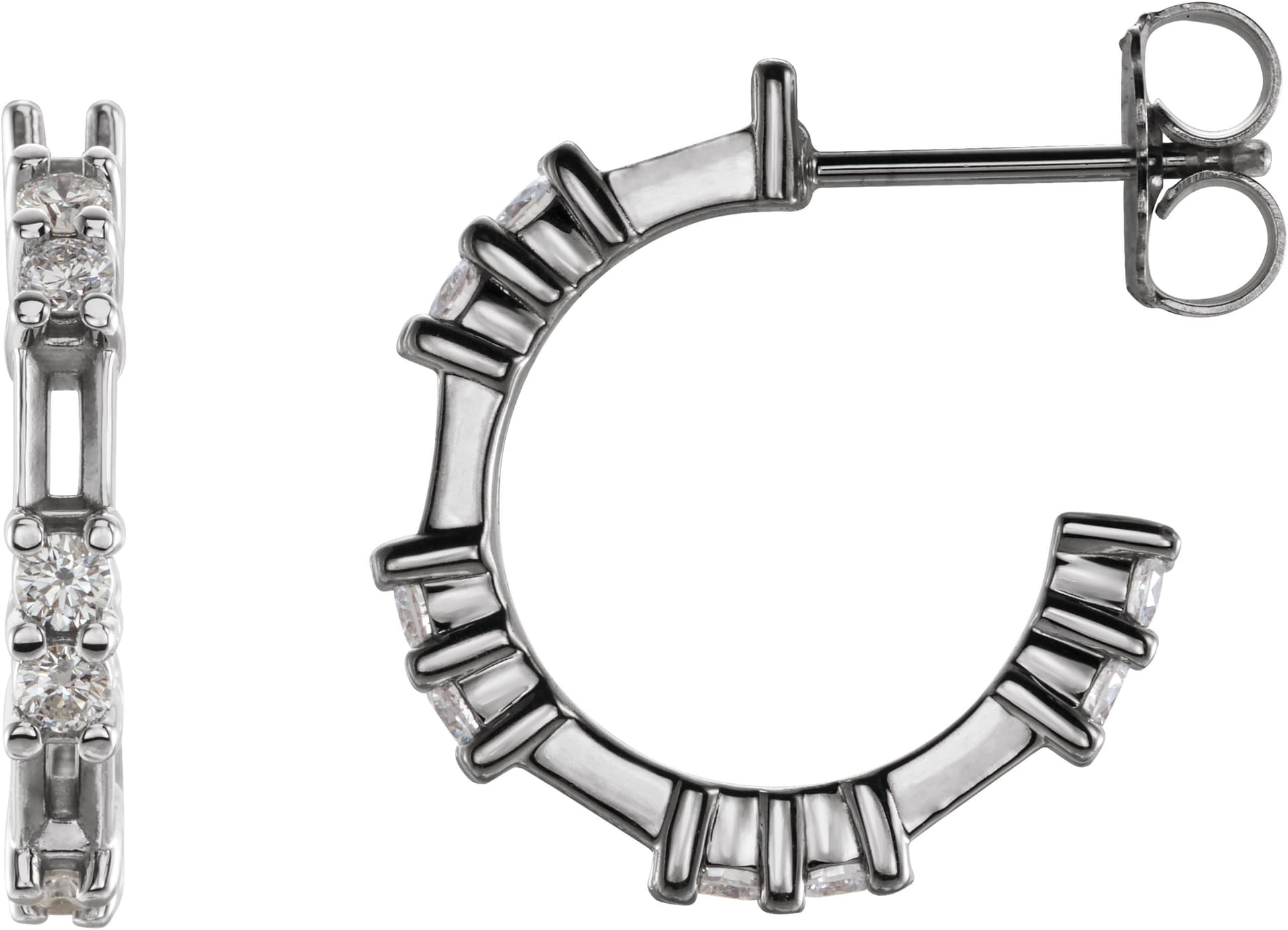 Accented Hoop Earrings view 1