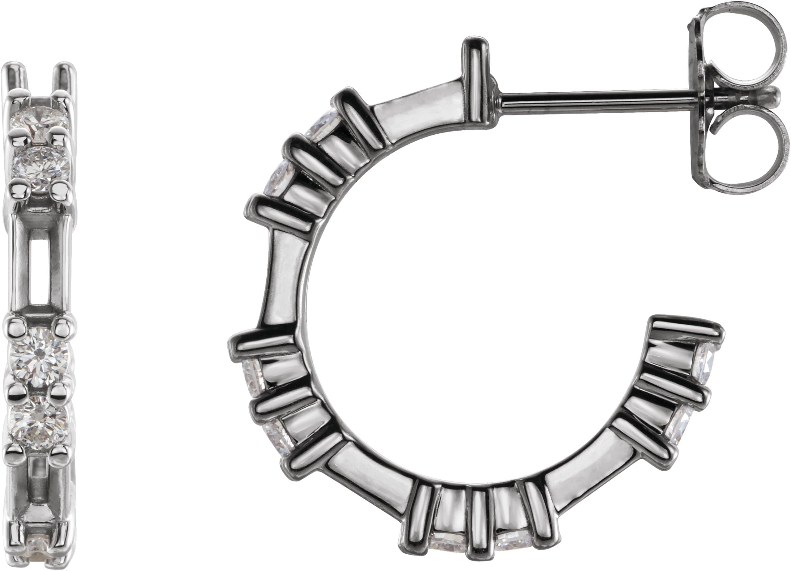 Accented Hoop Earrings view 1