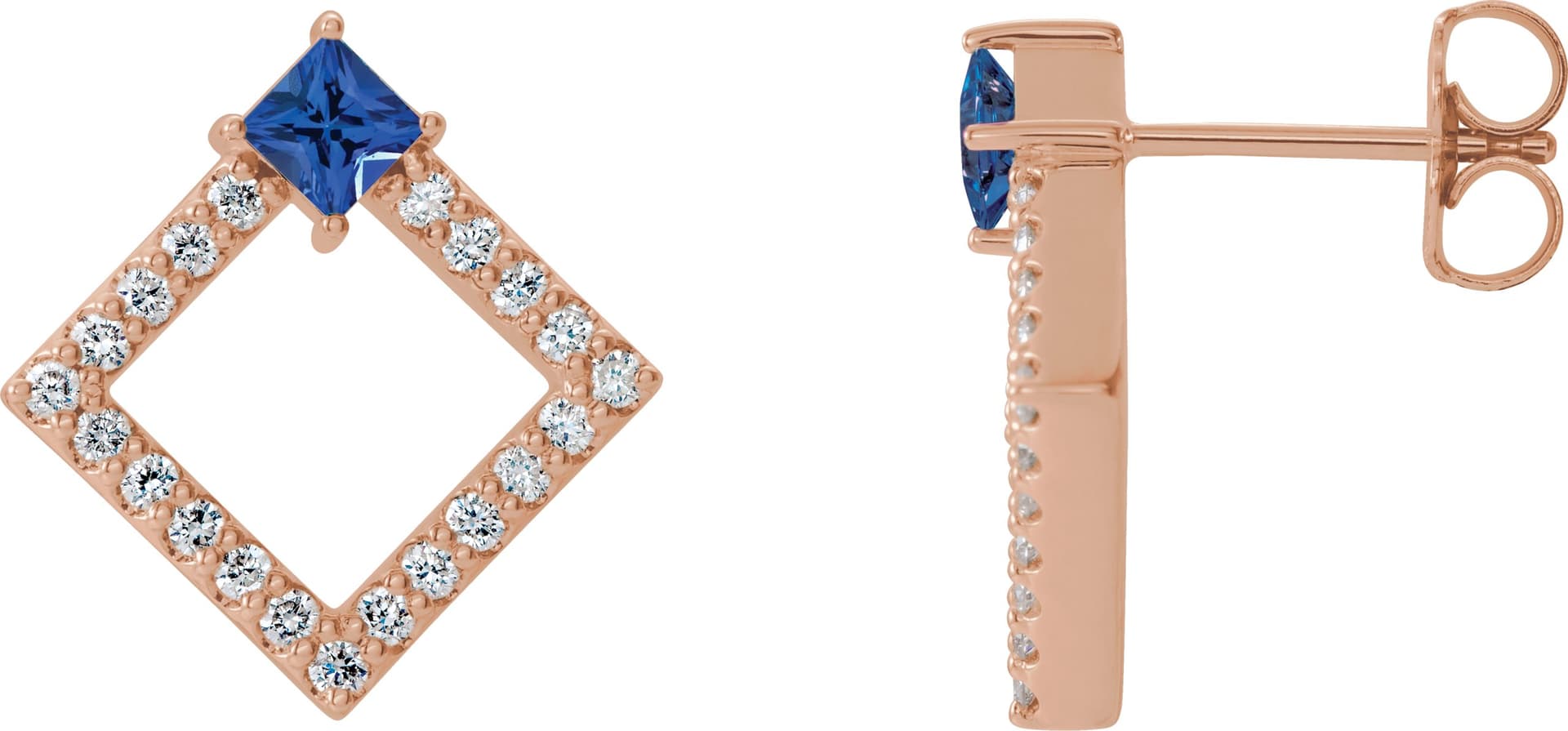 14K Yellow Gold 5/8 CTW Natural Diamond Earrings           