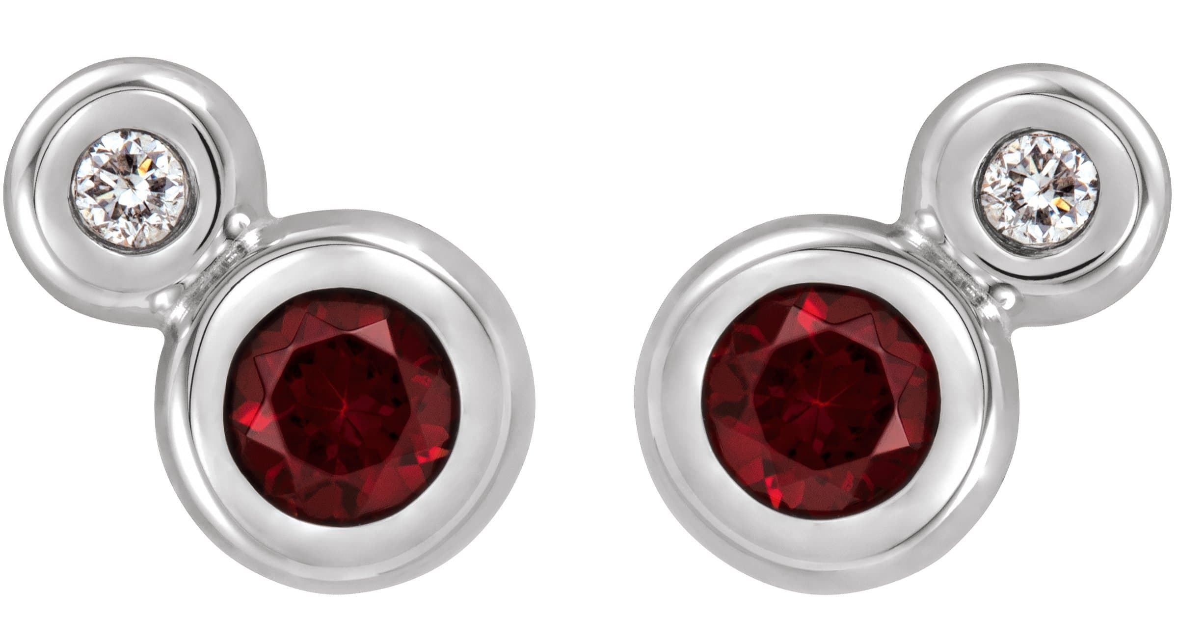Accented Bezel-Set Earrings view 2