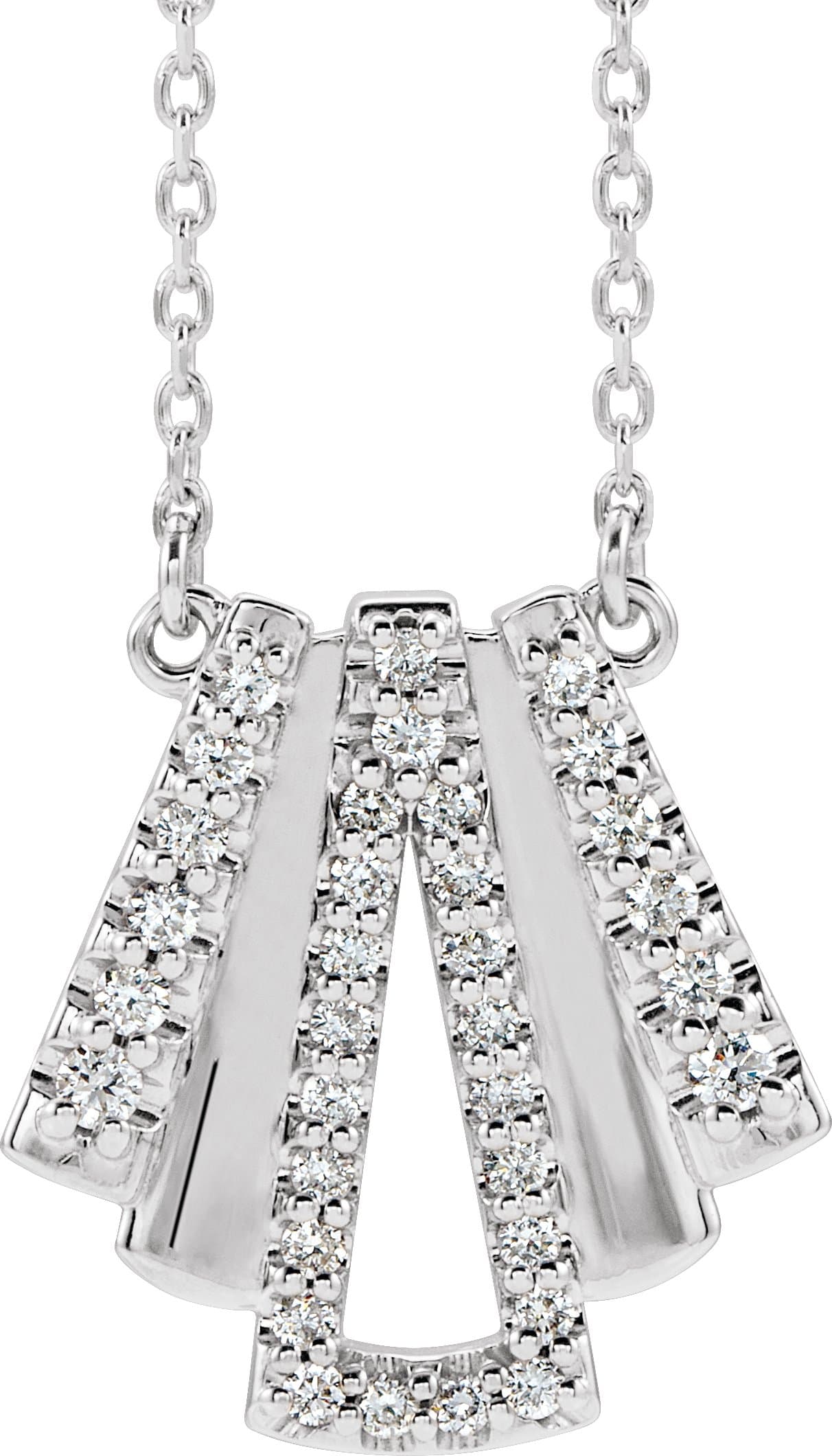14K Rose 1/4 CTW Natural Diamond Art Deco 16 Necklace