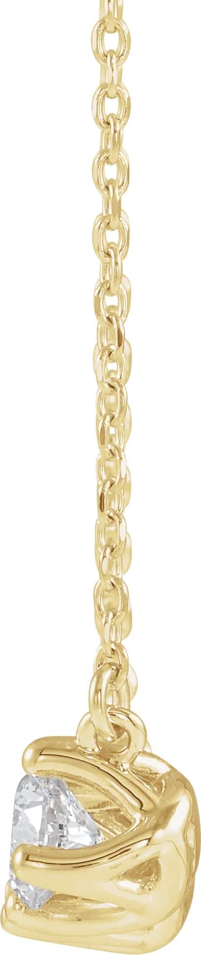 Three-Stone Curved Bar Necklace, view 3