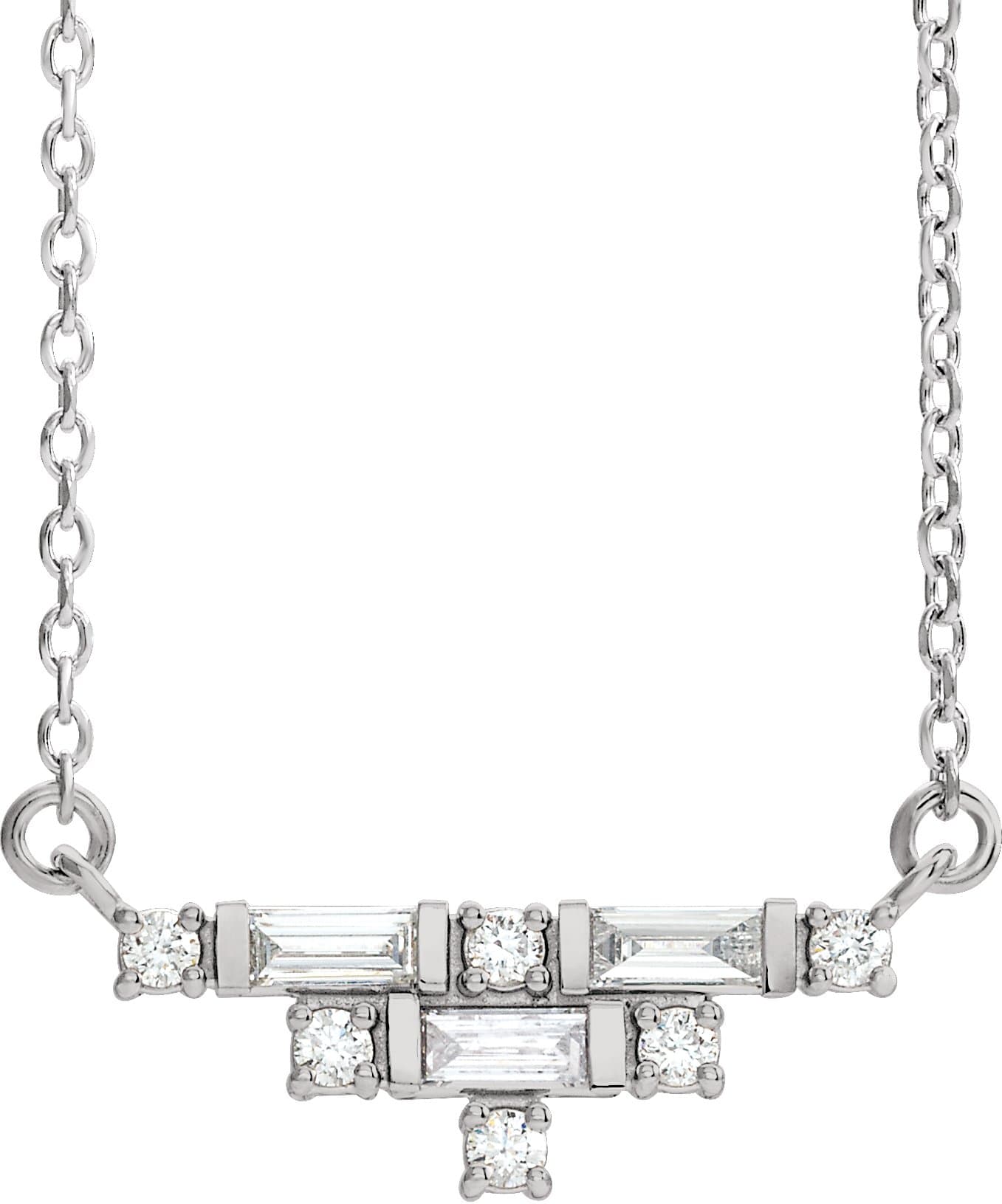 14K Rose 1/4 CTW Natural Diamond Art Deco 18 Necklace